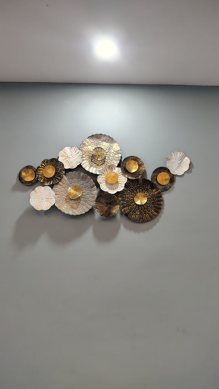 3D Layered Metallic Floral Wall Art AH-132 Moradabad